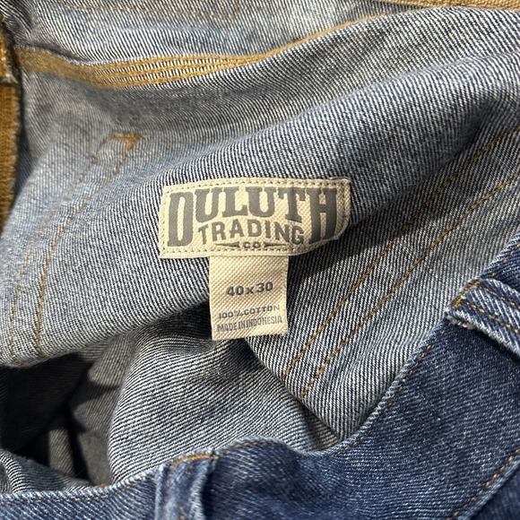 Duluth Trading Co Flex Ballroom Jeans Men's Size 40x30 100% Cotton Dark Wash - Picture 9 of 11